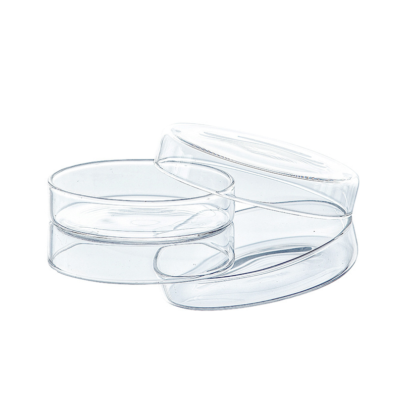 Laboratory 60 75 90 100 120mm glass Sterilized bacteria Cell Culture Dish Petri Dish with lid