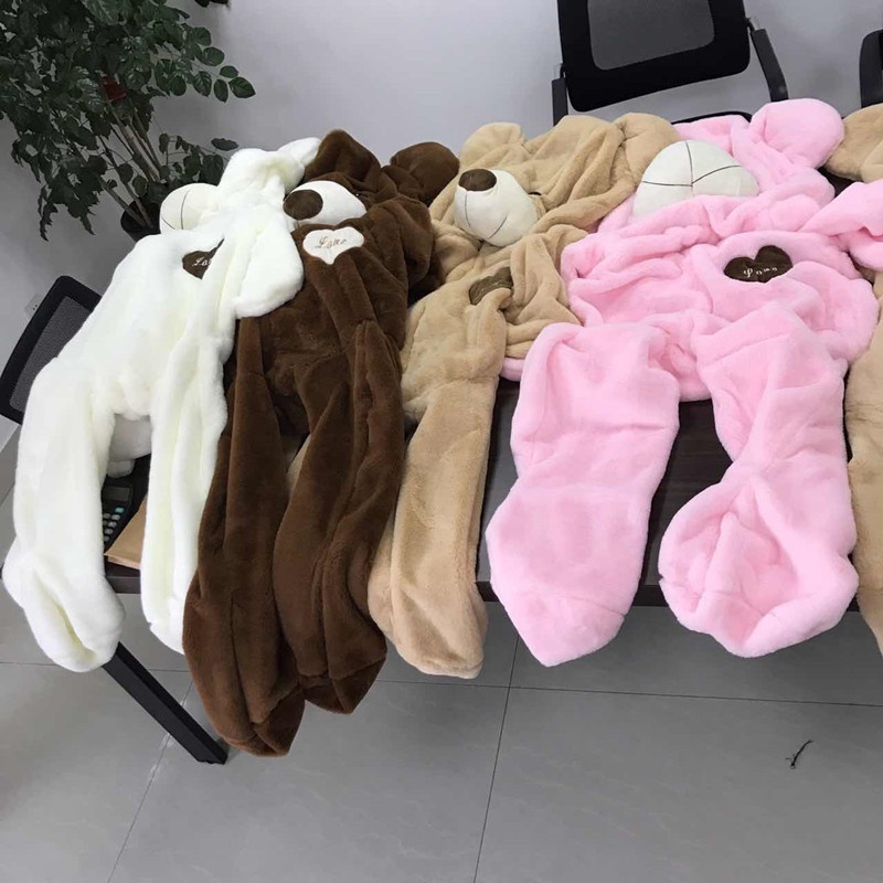 Low MOQ 40/60/80/100/120/160/180/200cm Cheap Super Soft Plush Toys Animal Unstuffed Giant Teddy Bear Skins