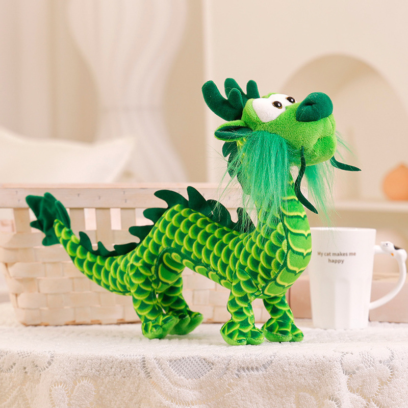 2024 Chinese New Year Festival Souvenir Gift 40cm Soft Stuffed Animal Cute Chinese Dragon Plush Toys