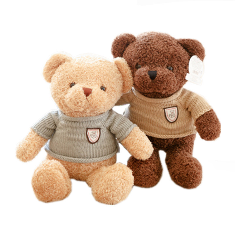 Wholesale Customized Cute Kawaii Stuffed Animals Bear Toy Plush Doll Toys Teddy Bear with Knit Sweater