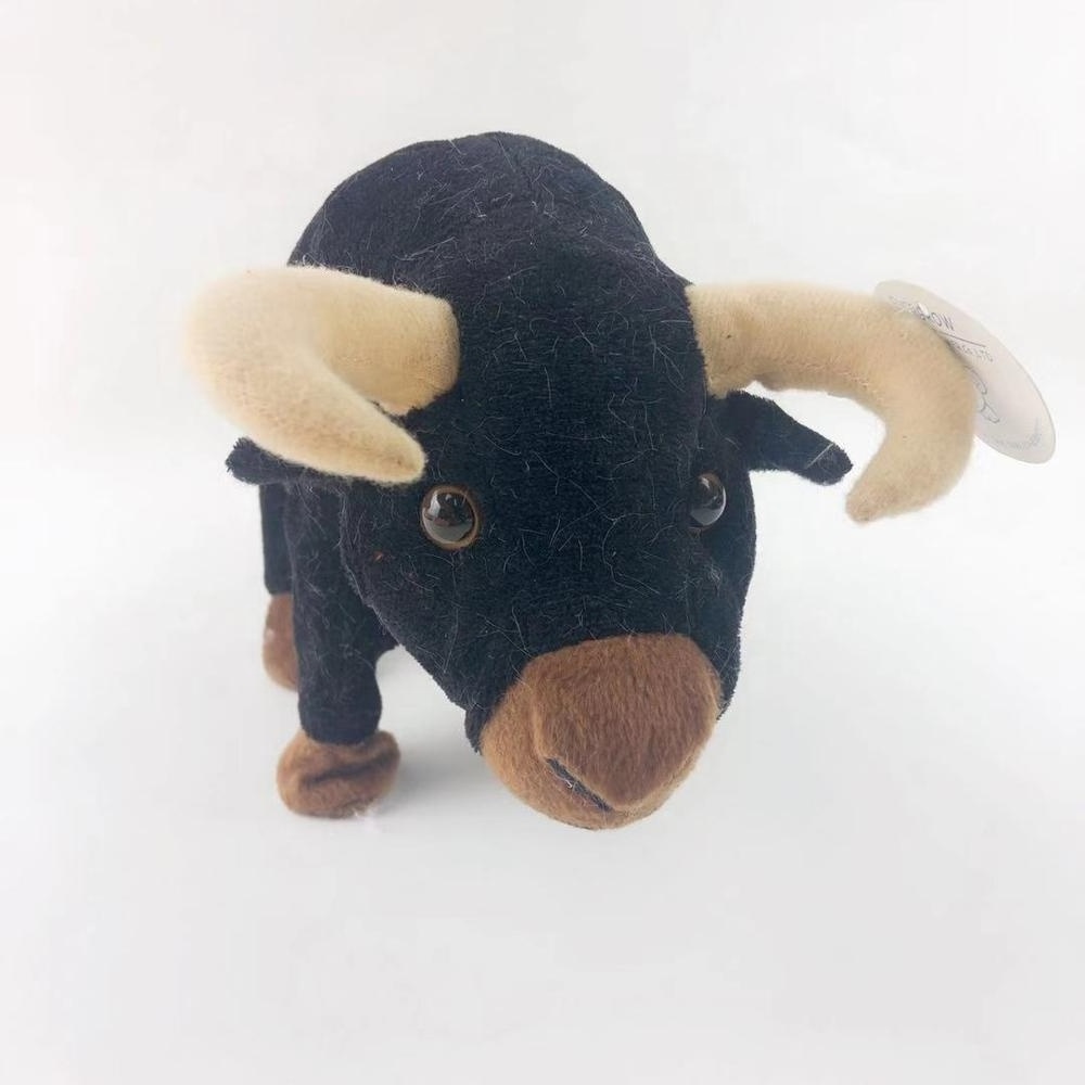 Custom Highland Cow/Yak/Bull Stuffed & Plush Toy Animal Standing Black Bull Plush Toys for Kids