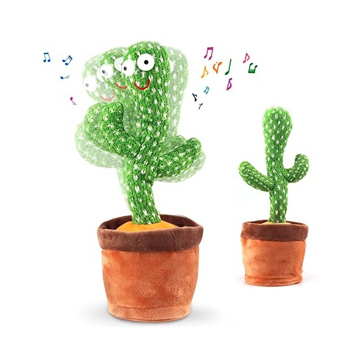 Kid Gifts Funny Cute Stuffed Flowerpot Wriggle Repeating What You Say Talking Twisting Dancing Cactus Plush Toys