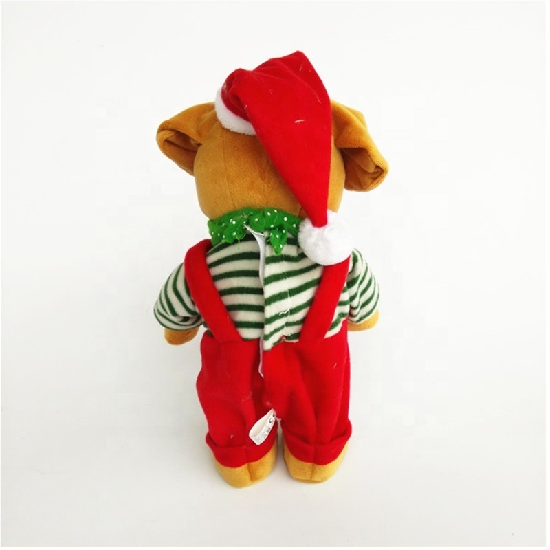 Christmas Dancing and Singing Dog Plush Toys Electric Animal Stuffed Dog Toys for Children