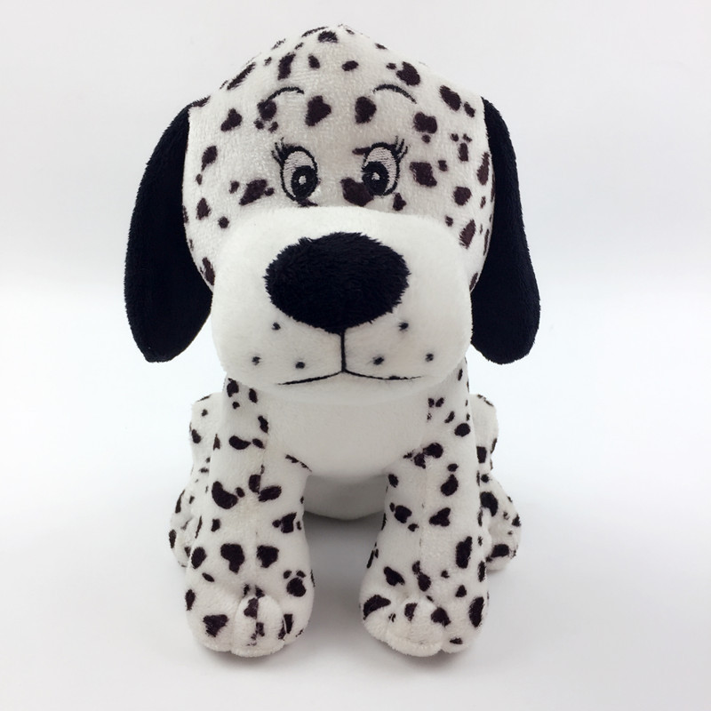 Promotion Gift Cartoon Dog Soft Toy 25cm Stuffed Animal Dalmatian Spot Dog Plush Toy for Baby Kids