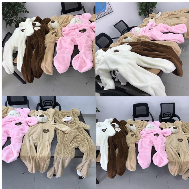 Low MOQ 40/60/80/100/120/160/180/200cm Cheap Super Soft Plush Toys Animal Unstuffed Giant Teddy Bear Skins