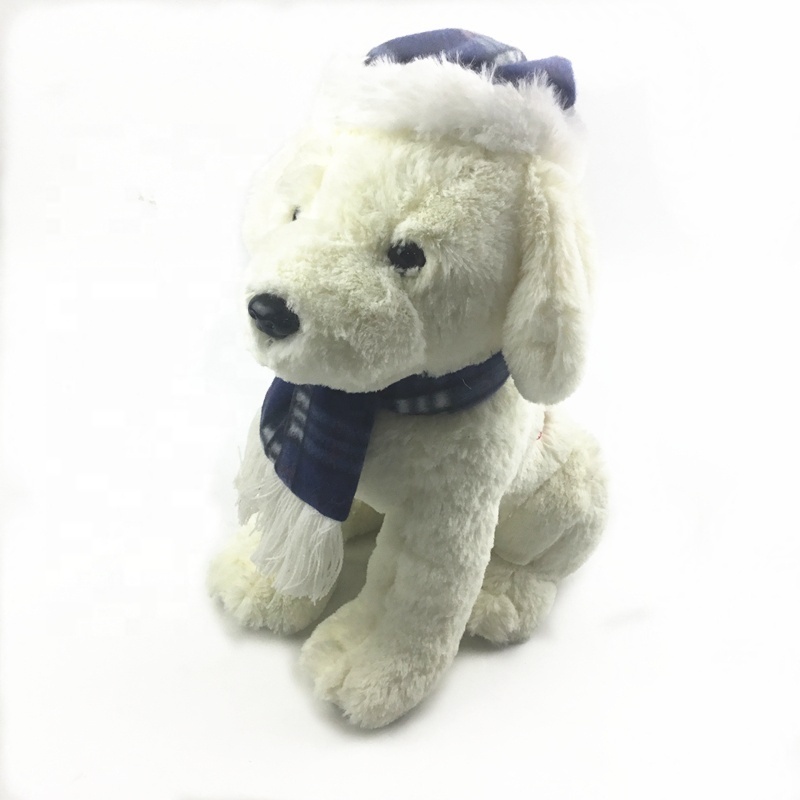 Custom Christmas Dog Stuffed Animal Custom Logo Talking Plush Toy for Kids Adults Christmas XMAS Gift