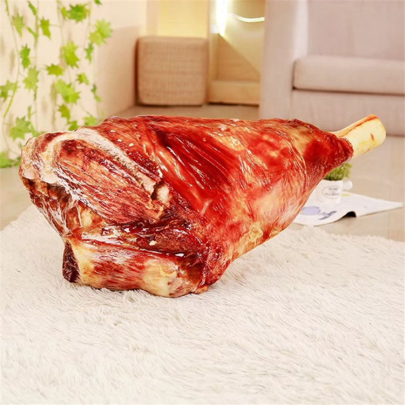 Wholesale Baby Toy Kids Food Stuffed Plush Toy BBQ Chicken Wings Shaped Cushion Sleeping Pillows for Christmas Gifts