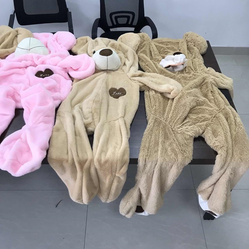 Low MOQ 40/60/80/100/120/160/180/200cm Cheap Super Soft Plush Toys Animal Unstuffed Giant Teddy Bear Skins