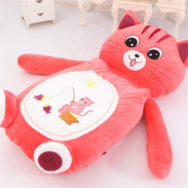 Cartoon Cute Animal Lazy Sleeping Large Lying Plush Toy Teddy Bear Bed Sofa Cushion