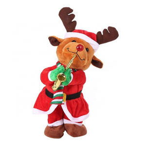 Singing and Dancing Christmas Plush Reindeer Musical Christmas Reindeer Animal Stuffed Toys