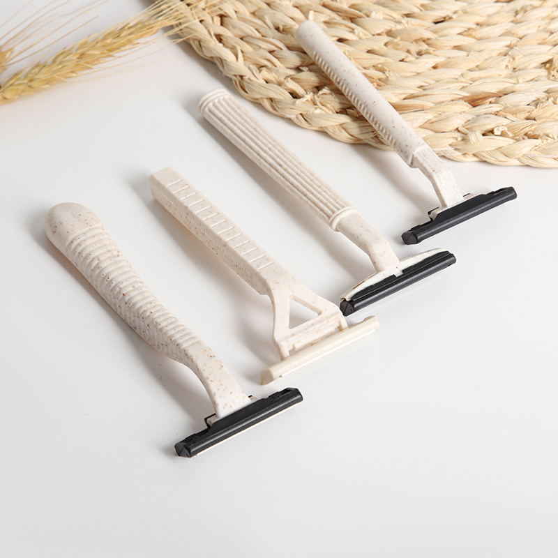 Wholesale Eco-friendly Biodegradable Disposable Razers Eco Shaving Set For Hotel