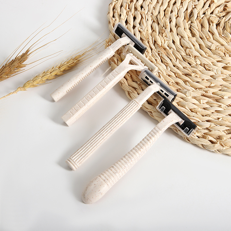 Wholesale Eco-friendly Biodegradable Disposable Razers Eco Shaving Set For Hotel