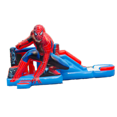 Spider man bouncer slide bouncy combo inflatable spiderman bounce house for kids