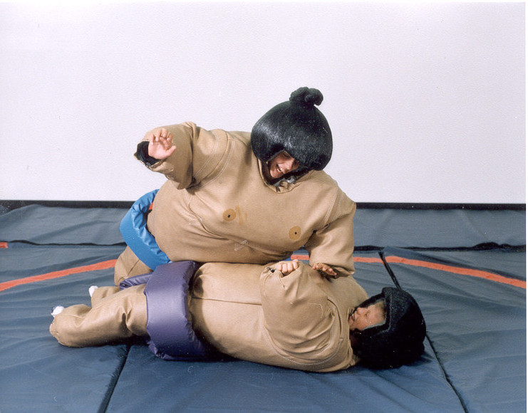 Double foam padded sumo suits, sumo wrestling costume suits with mat