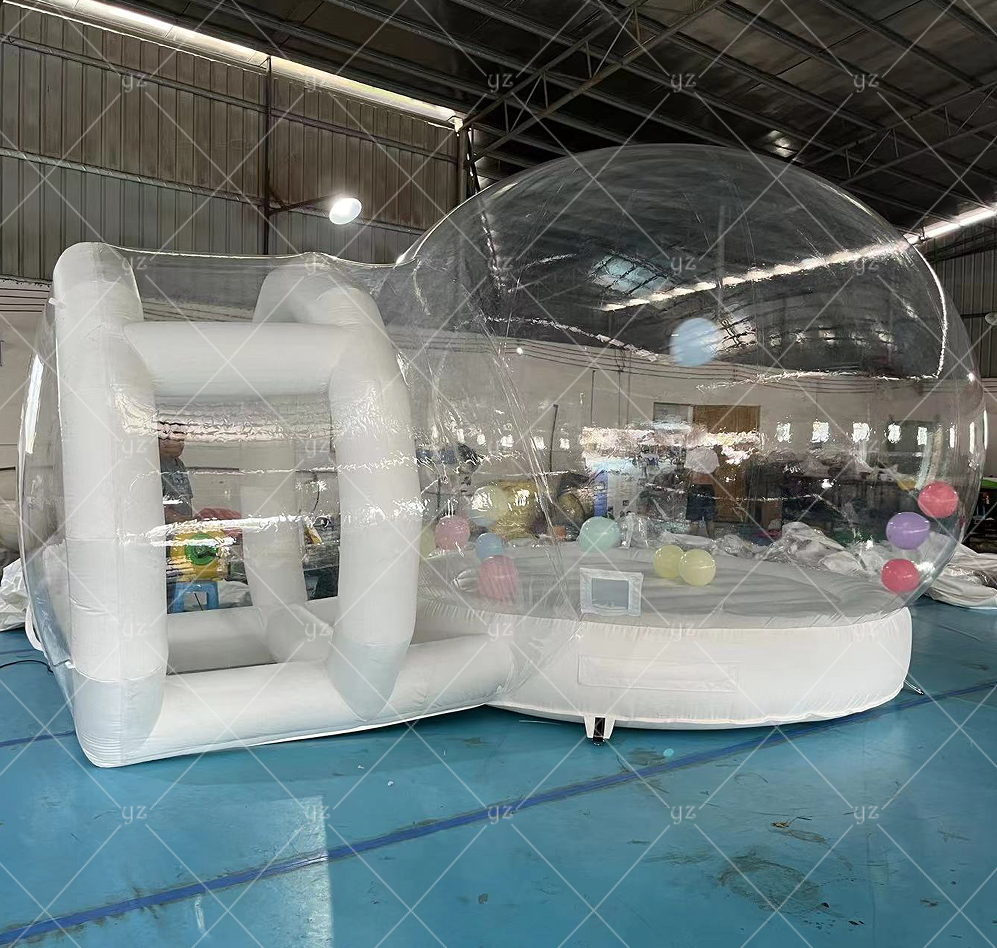 Hot Sale Inflatable clear bubble Jumping  Balloon in 1 Playhouse with Blower