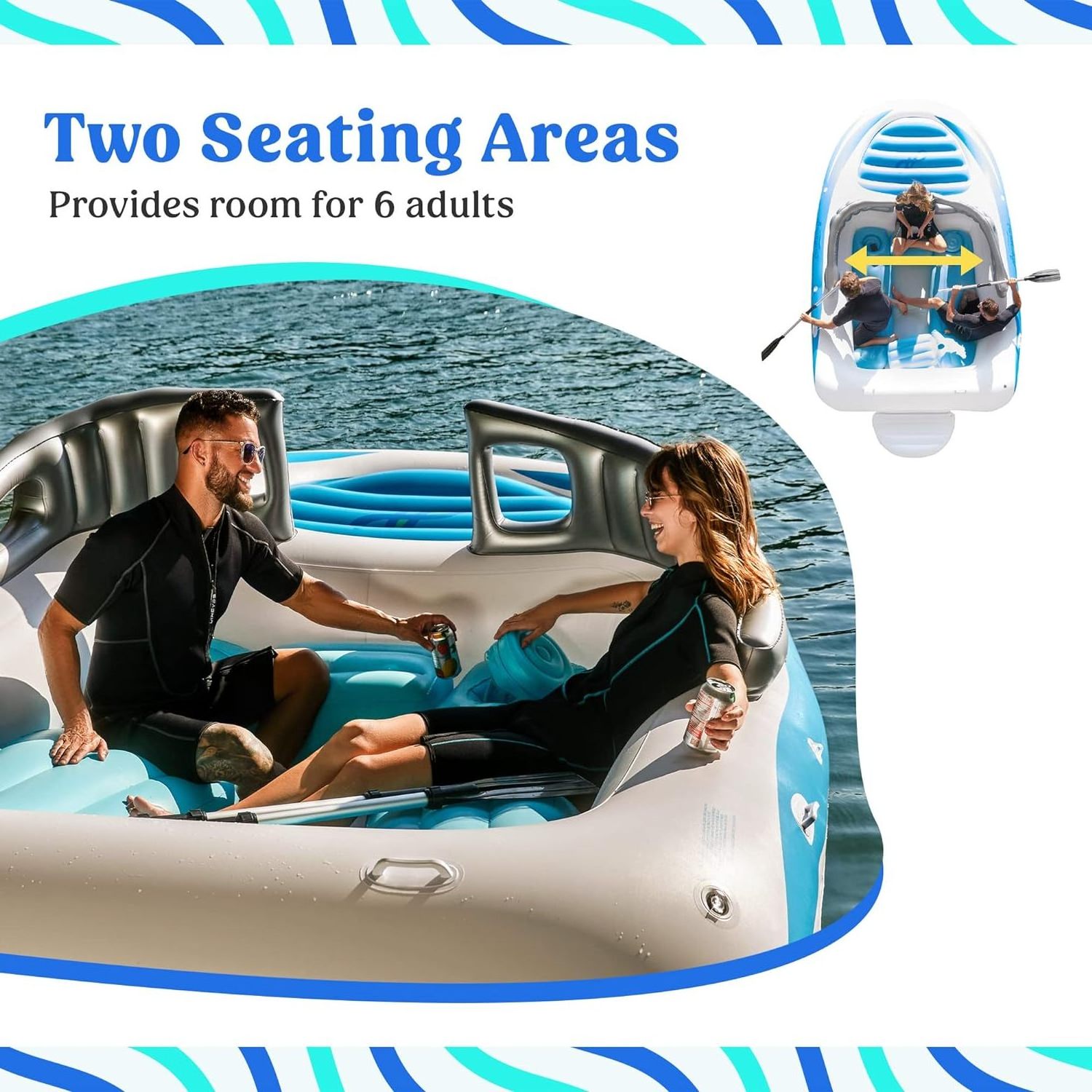 Lake Floats for Adults Floating Island for Lake Inflatables Lake Toys for Adults and Family | Boat Floats for The Lake