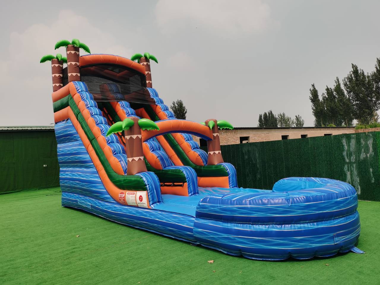 Ready to ship Hot sale commercial huge cheap kids inflatable water pool slide kids swimming pool with slide inflatable