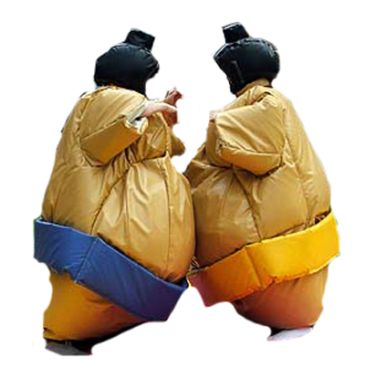 Double foam padded sumo suits, sumo wrestling costume suits with mat