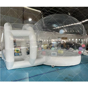 Hot Sale Inflatable clear bubble Jumping  Balloon in 1 Playhouse with Blower