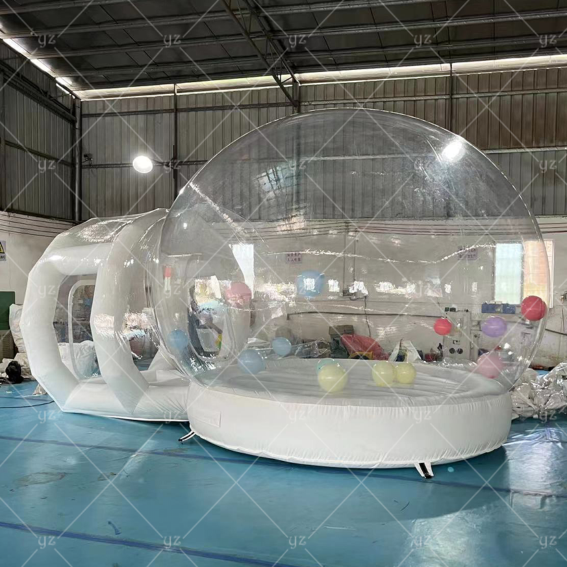 Hot Sale Inflatable clear bubble Jumping  Balloon in 1 Playhouse with Blower