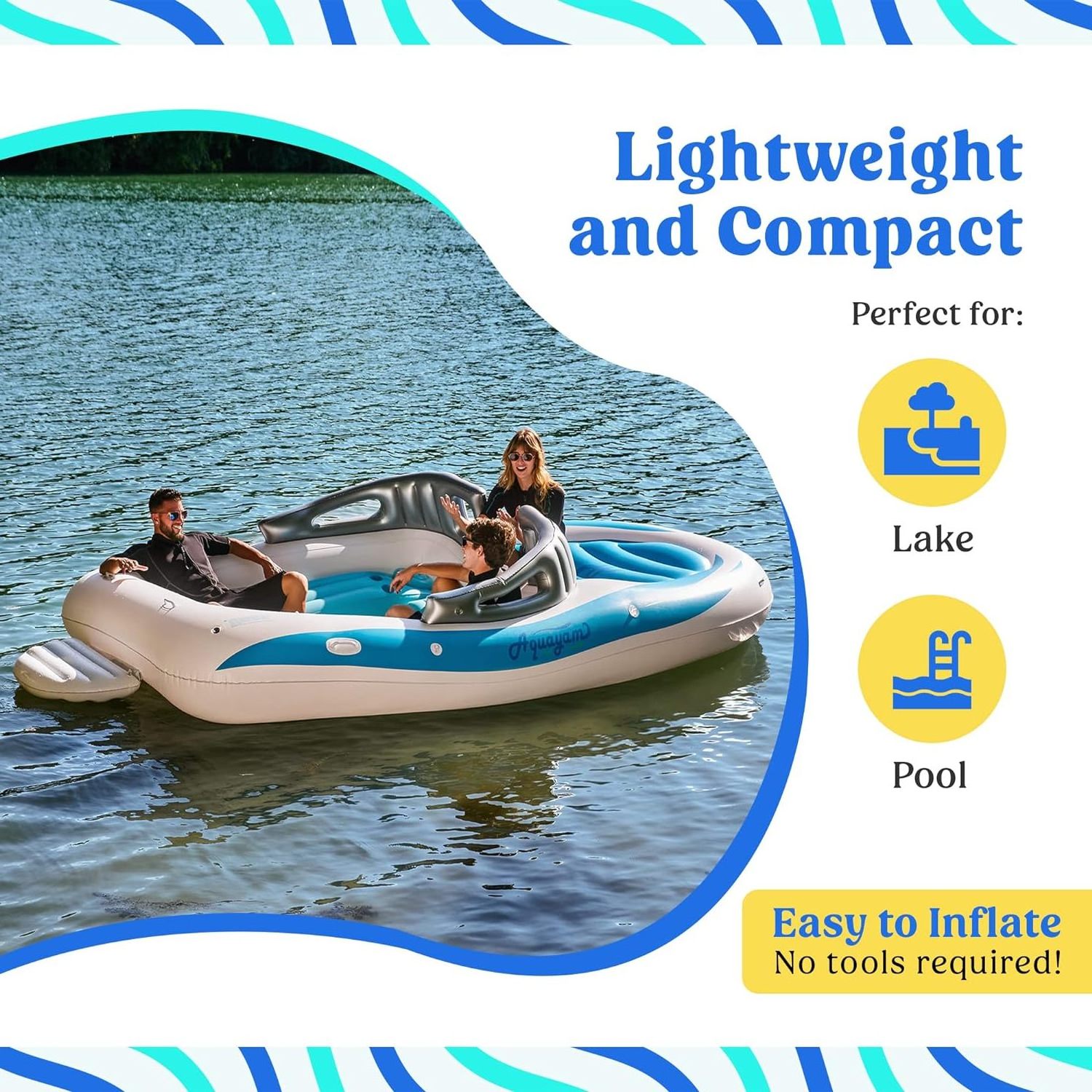 Lake Floats for Adults Floating Island for Lake Inflatables Lake Toys for Adults and Family | Boat Floats for The Lake