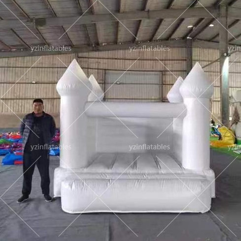 Customized  10*10ft small white bounce house inflatable bounce house commercial with blower