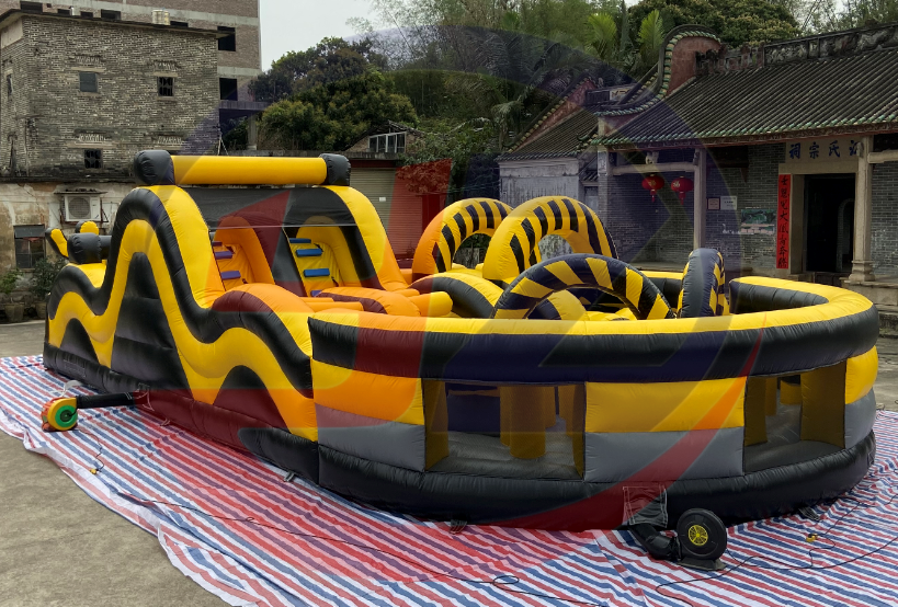 Commercial Outdoor Inflatable Obstacle Courses Challenge Inflatable Party Games For Adults