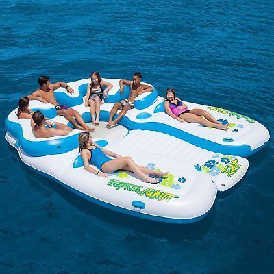 Summer use Tropical tahiti floating island 7 person on sell