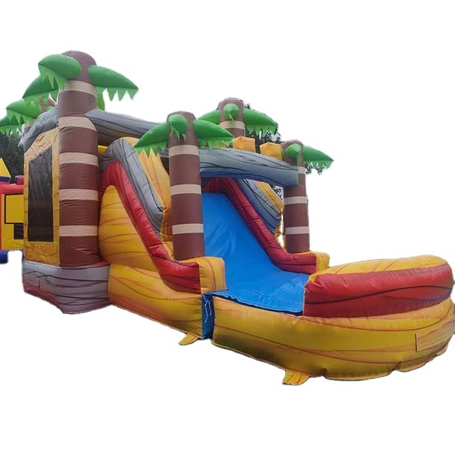 Fun Backyard inflatable water slides for sale  inflatable water slide palm tree Combo Jumping Castle Bounce House