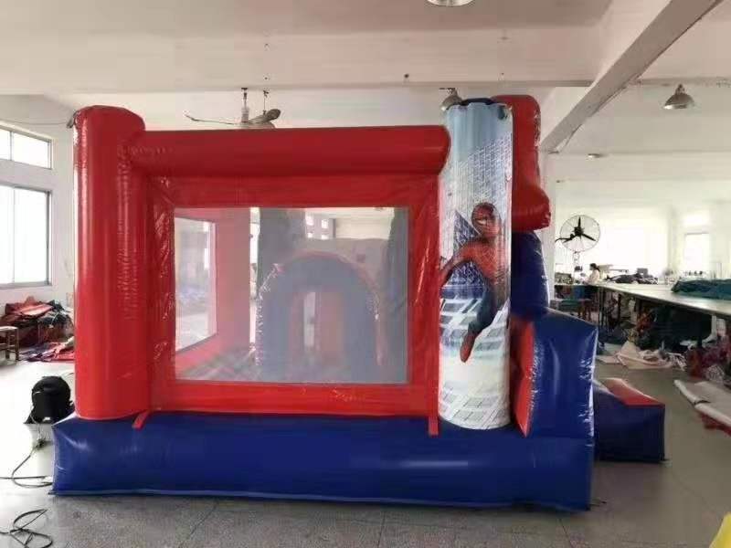 Spider man bouncer slide bouncy combo inflatable spiderman bounce house for kids