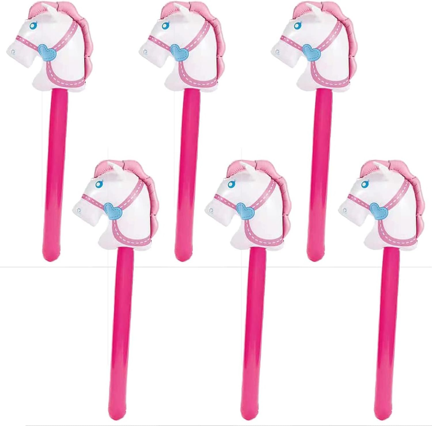 Hot sale EN71 PVC unicorn and horse inflatable animal stick for the party