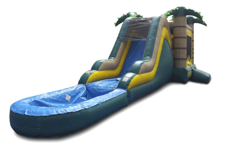 Commercial Tropical Water or Dry Slide  Combo with water pool Customized Cheap Bounce House Jumper Bouncy Castle Bouncer Slide