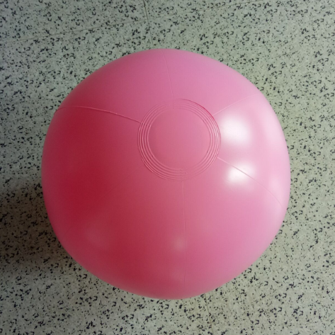 Pink inflatable beach ball for promotion