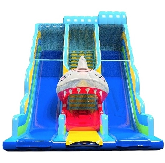 Commercial used adult and kids inflatable shark water slide