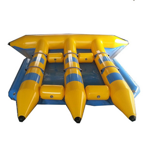 Multi-color inflatable flying fish boat banana floating for sale