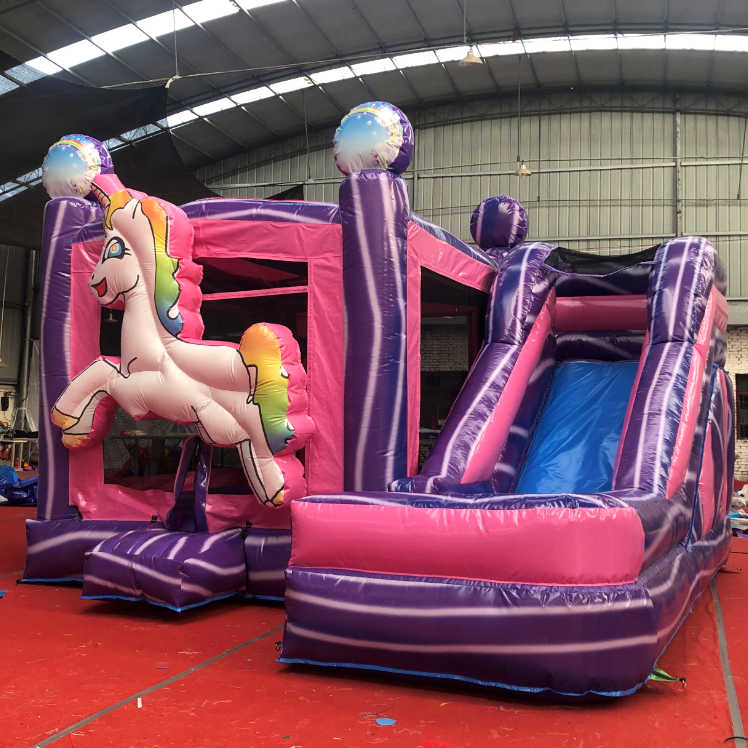 Commercial grade inflatable Unicorn jumping bouncy castles bounce house for kids and adults