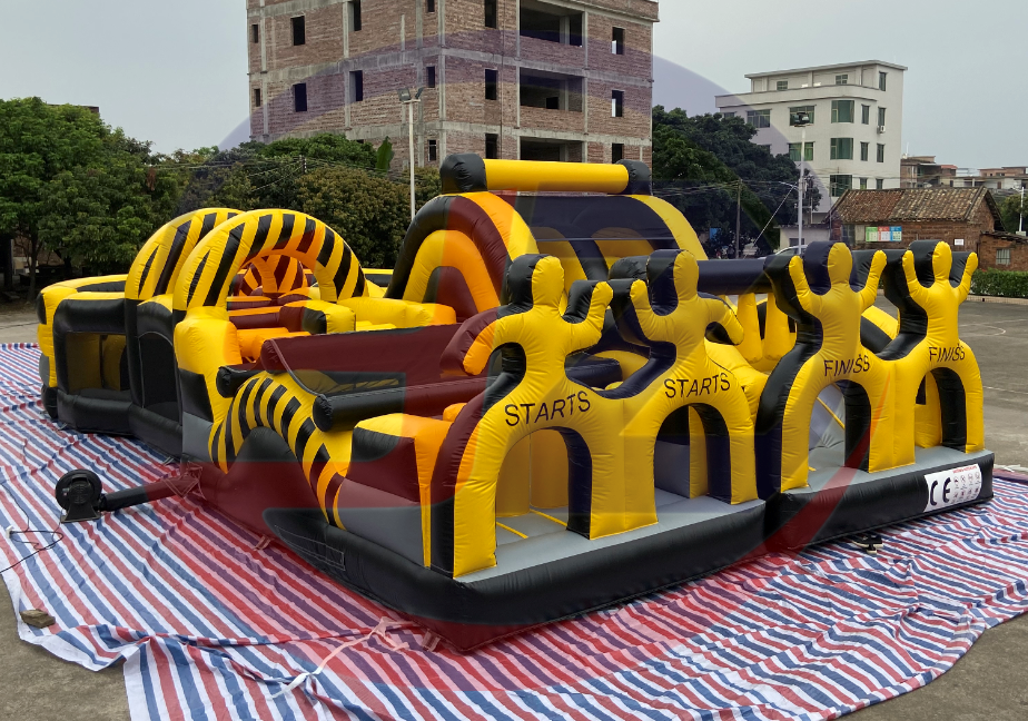 Commercial Outdoor Inflatable Obstacle Courses Challenge Inflatable Party Games For Adults