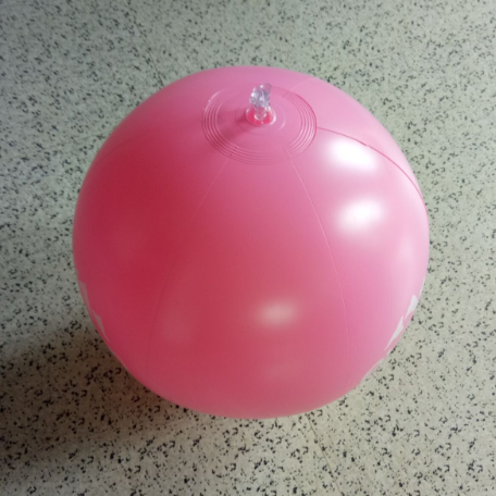 Pink inflatable beach ball for promotion