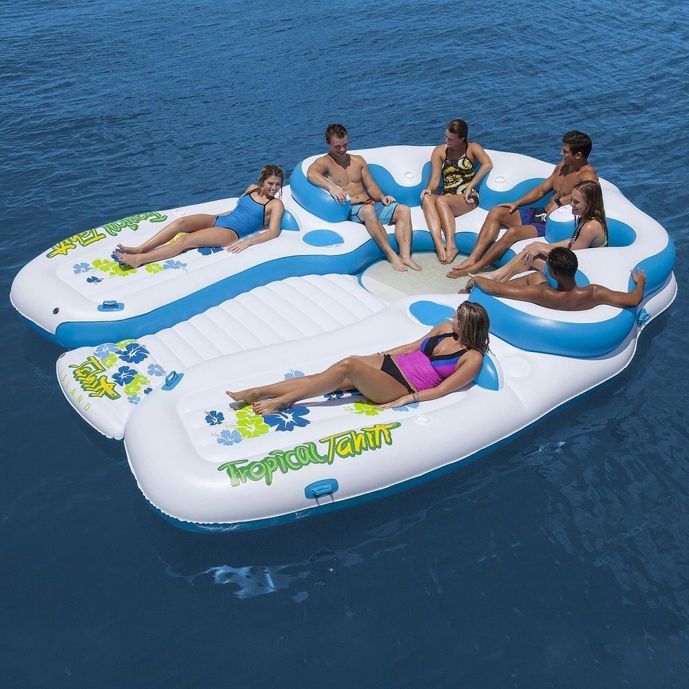 Summer use Tropical tahiti floating island 7 person on sell