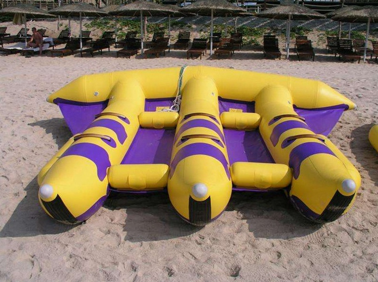 Multi-color inflatable flying fish boat banana floating for sale