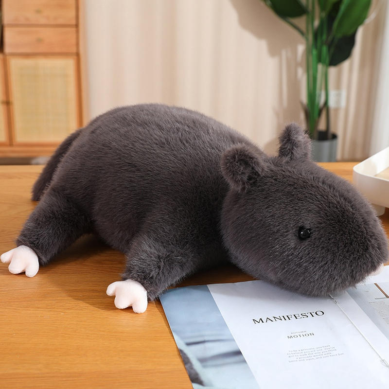 New Arrival Soft Lying Black Rat Mouse Plush Toy Stuffed Animals Toys Dolls Gifts Lifelike Mice Doll