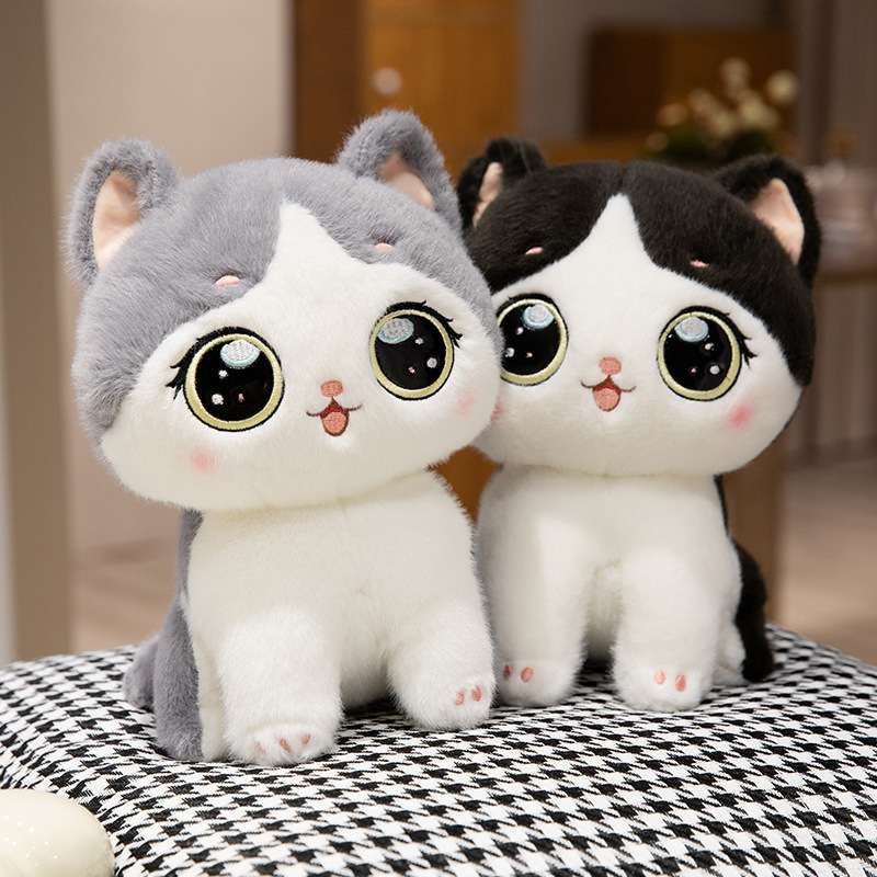 Wholesale Cute Big Eye Cat Plush Toy Soft Kitten Stuffed Animal Plush Cat Children Gift