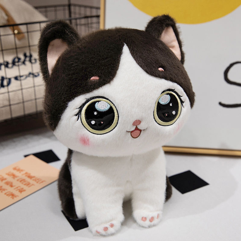 Wholesale Cute Big Eye Cat Plush Toy Soft Kitten Stuffed Animal Plush Cat Children Gift