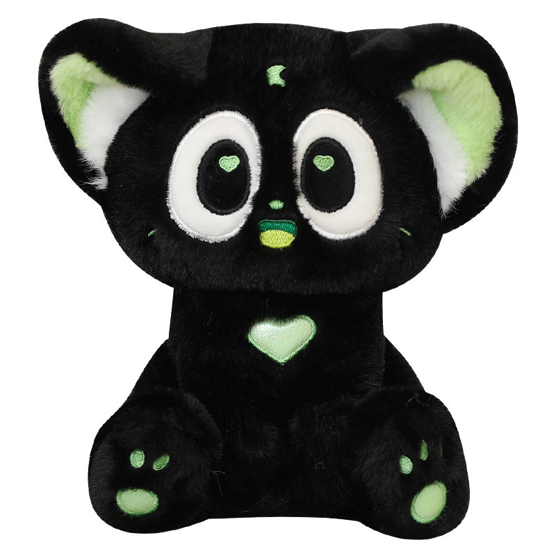 Wholesale Light Black Cat Plush Toy Stuffed Animal Plush Glowing Cat Pillow