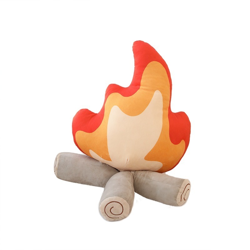 Wholesale Funny Campfire Plush Simulation Bonfire Fire Soft Stuffed Cartoon Doll Firewood Toys