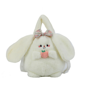 New Arrival Long Ears Rabbit Plush Shoulder Bag Stuffed Animal for Girls Plush Bunny Backpack