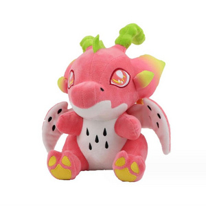 New Arrival Dragon Fruit Plush Toys Cuddly Pillow Gifts for Girls Kids Birthday Cute Dragon Plush with Adorable Wings