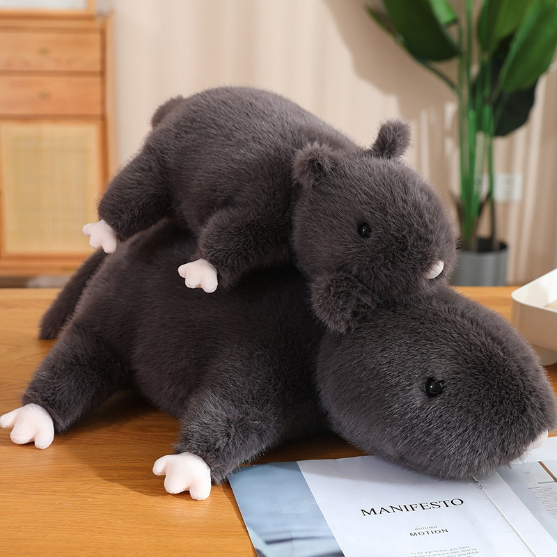 New Arrival Soft Lying Black Rat Mouse Plush Toy Stuffed Animals Toys Dolls Gifts Lifelike Mice Doll