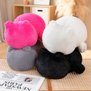 Funny No Face No Expression Cat Plush Toys Stuffed Soft Back Shadow Animal Sofa Cat Cushion Pillow