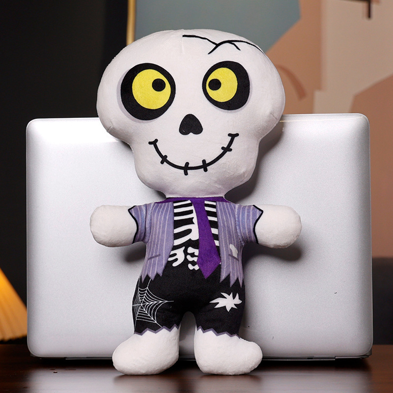 Wholesale Spooktacular Halloween Plush Toys Creative Pumpkin Skeleton for Halloween Gift